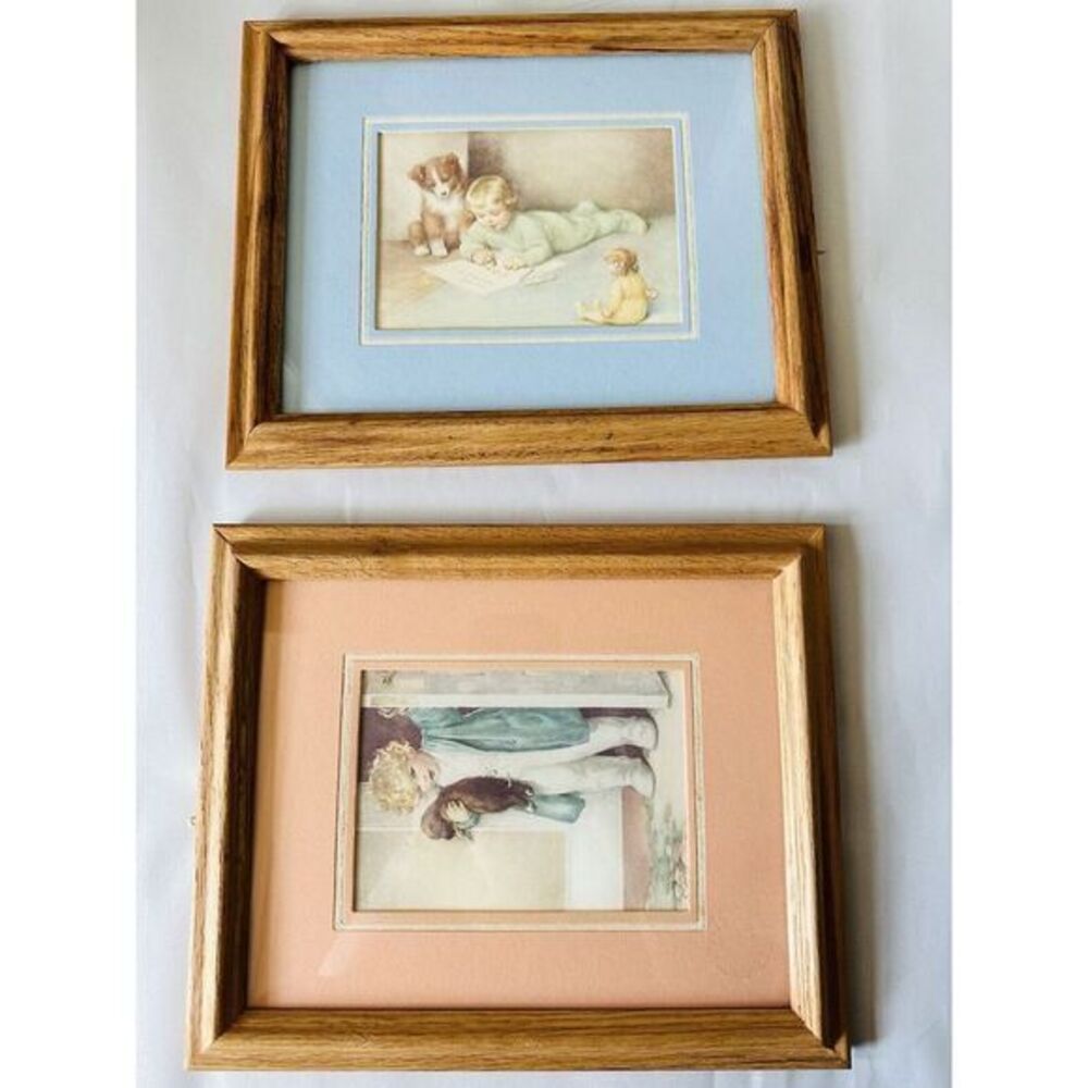 Bessie Pease Gutmann 9.5"x11.5" Framed Prints. Figi Giftware VTG‎ See Photos